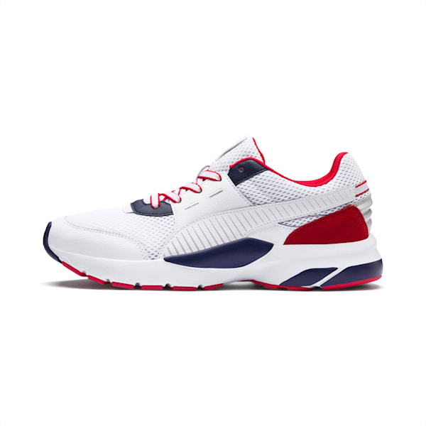 Future Runner Premium SoftFoam+ Running Shoes, Puma White-Peacoat-High Risk Red, extralarge-IND