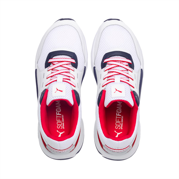 Future Runner Premium SoftFoam+ Running Shoes, Puma White-Peacoat-High Risk Red, extralarge-IND