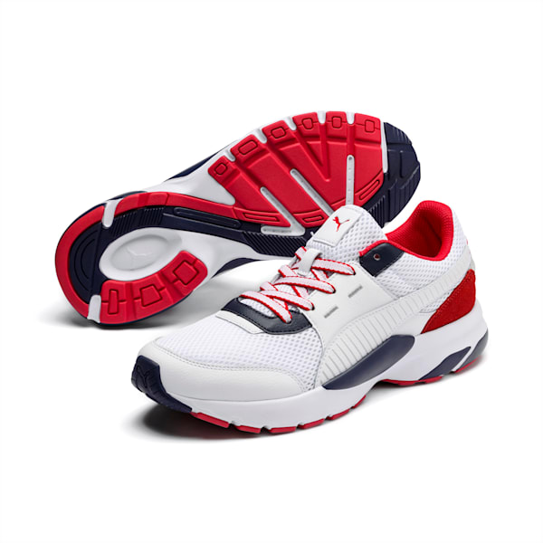 Future Runner Premium SoftFoam+ Running Shoes, Puma White-Peacoat-High Risk Red, extralarge-IND