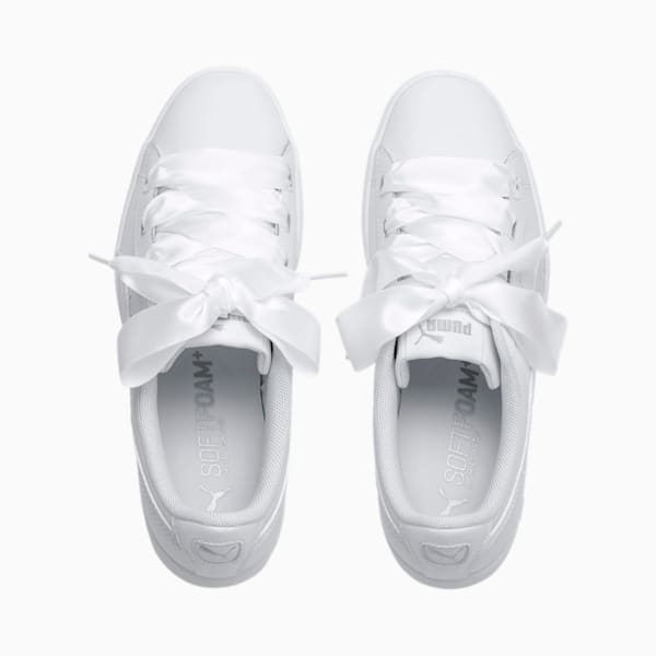 Puma white hot sale ribbon sneakers