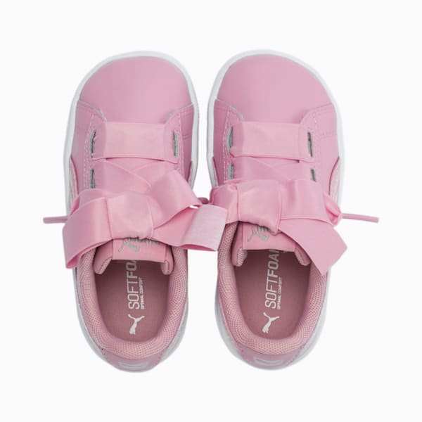 PUMA Vikky Ribbon Satin AC Little Kids' Shoes, Pale Pink-Pale Pink, extralarge