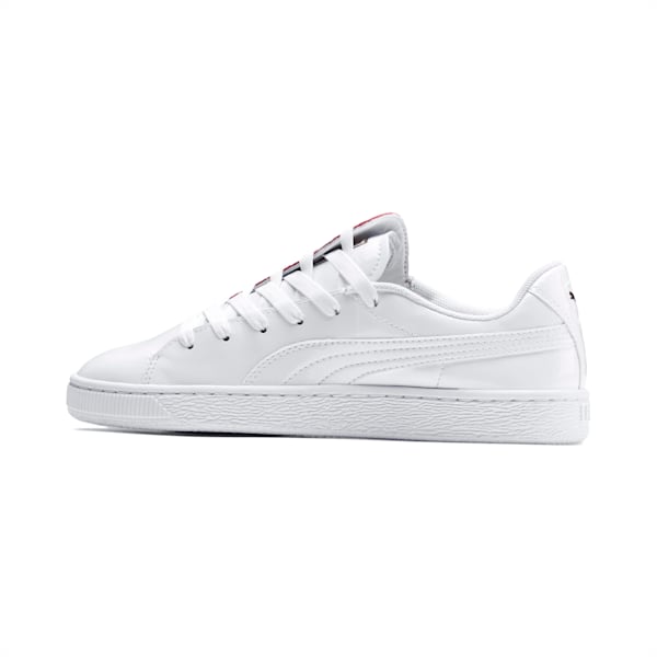 Basket Crush Women’s Sneakers, Puma White-Hibiscus, extralarge