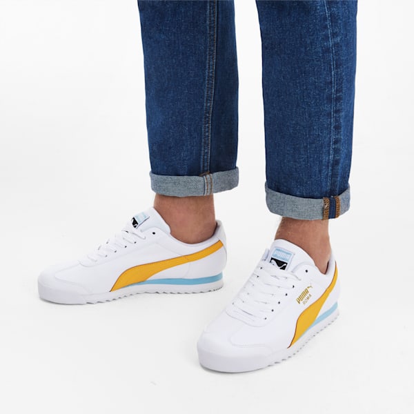 Roma Basic+ Sneakers, Puma White-Golden Rod, extralarge