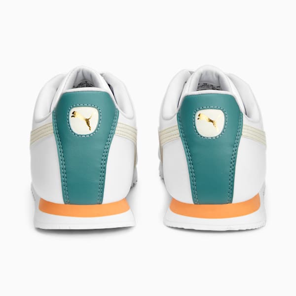 Roma Basic+ Sneakers, Pristine-PUMA White-Orange Peach