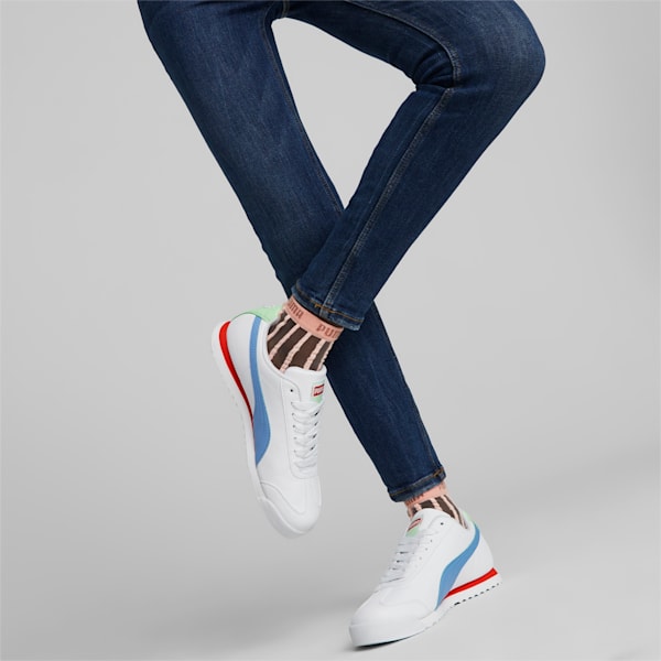 Zapatos deportivos Roma Basic+ para hombre, PUMA White-Day Dream-Spring Fern