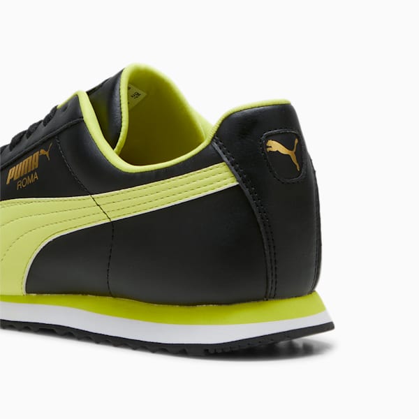 Roma Basic+ Sneakers, PUMA Black-Lime Sheen, extralarge