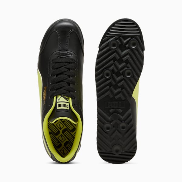 Roma Basic+ Sneakers, PUMA Black-Lime Sheen, extralarge