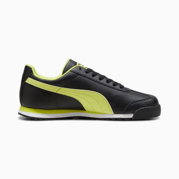 Roma Basic+ Sneakers, PUMA Black-Lime Sheen, extralarge