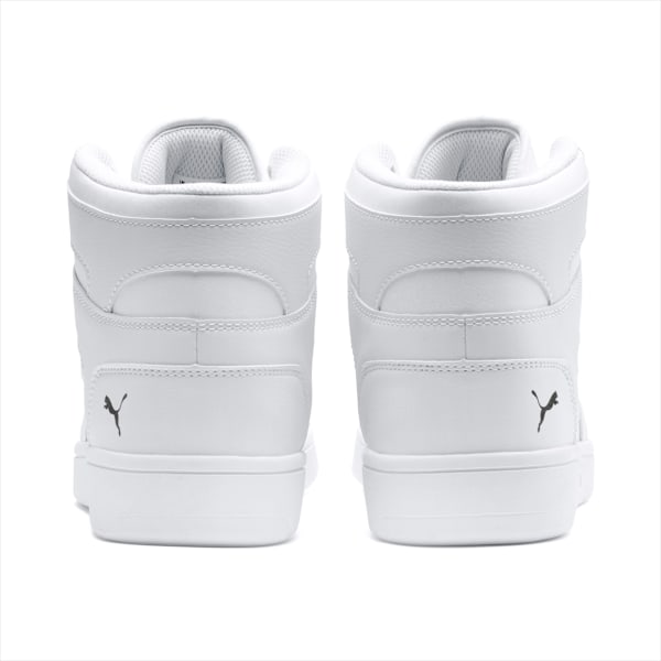Rebound LayUp Men's Mid Top Sneakers, Puma White-Puma Black, extralarge