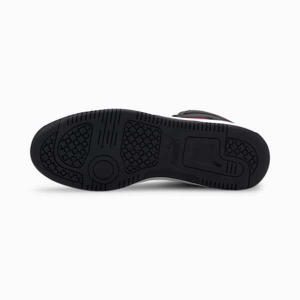 Rebound LayUp Men's Mid Top Sneakers, High Risk Red-Puma Black-Puma White, extralarge