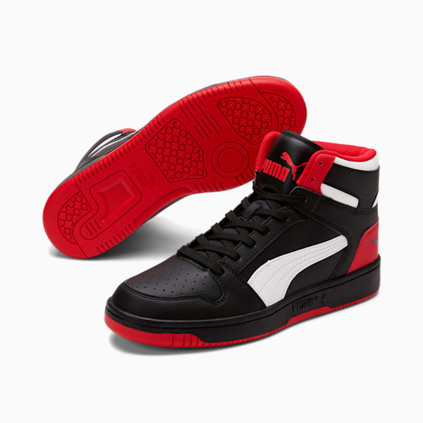 PUMA Rebound LayUp Sneakers, Puma Black-Puma White-High Risk Red
