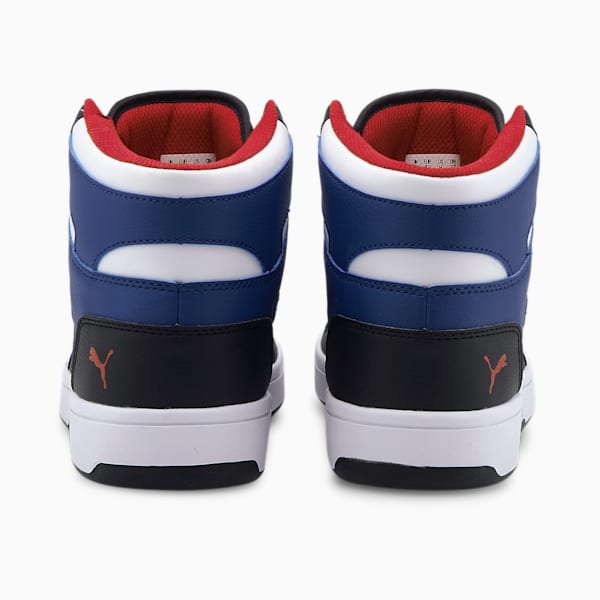 PUMA Rebound LayUp Sneakers, Puma White-Puma Black-Limoges-High Risk Red, extralarge
