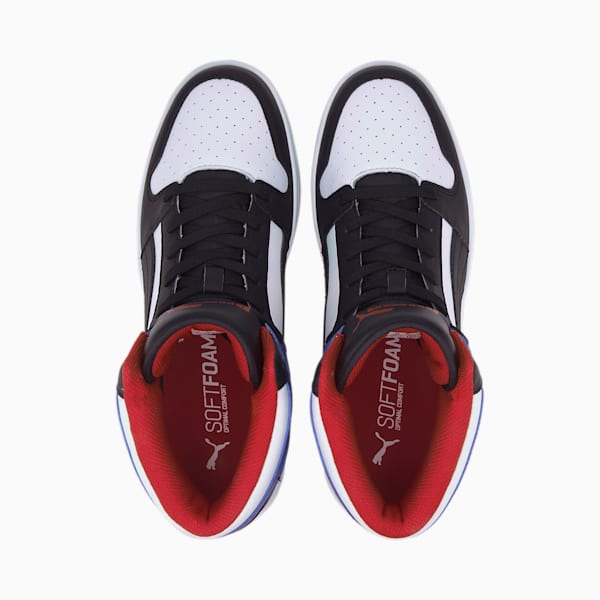 PUMA Rebound LayUp Sneakers, Puma White-Puma Black-Limoges-High Risk Red, extralarge