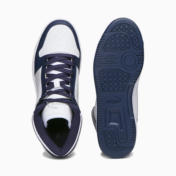 PUMA Rebound LayUp Sneakers, PUMA White-Ash Gray-PUMA Navy, extralarge