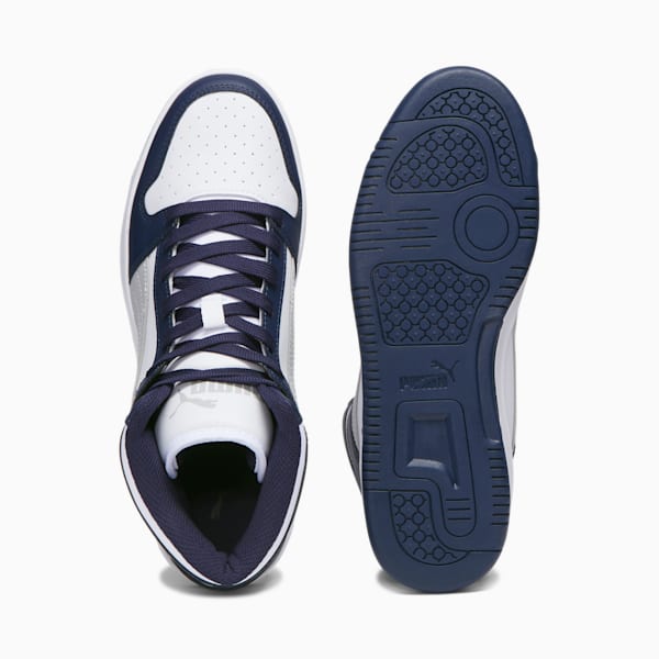 Tenis Rebound Lay Up, PUMA White-Ash Gray-PUMA Navy, extralarge