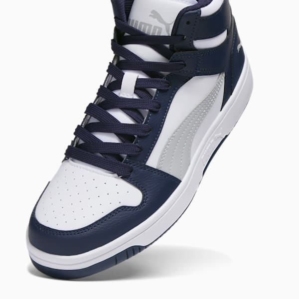 PUMA Rebound LayUp Sneakers, PUMA White-Ash Gray-PUMA Navy, extralarge