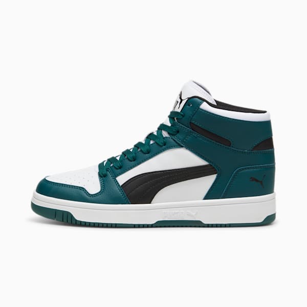 PUMA Rebound LayUp Sneakers, Dark Myrtle-PUMA Black-PUMA White, extralarge