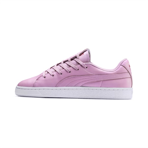 Basket Crush Emboss Women's Shoes, Pale Pink-Hibiscus, extralarge