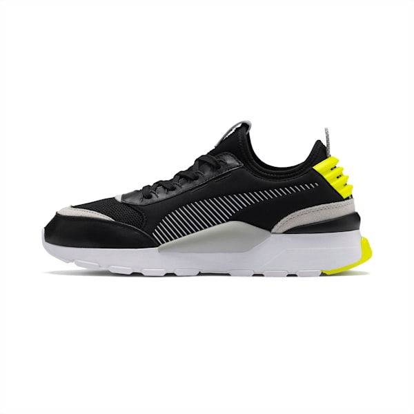 RS-0 Core Unisex Sneakers, Puma Black-Gray Violet-Yellow Alert, extralarge-IND