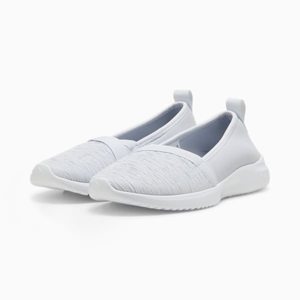 Zapatos slip on para mujer Adelina, Silver Mist-Whisp Of Pink-PUMA White, extralarge