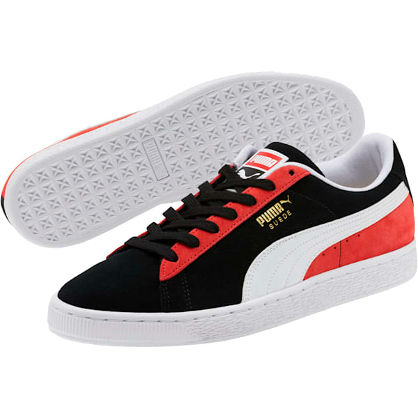Red and black puma sneakers discount