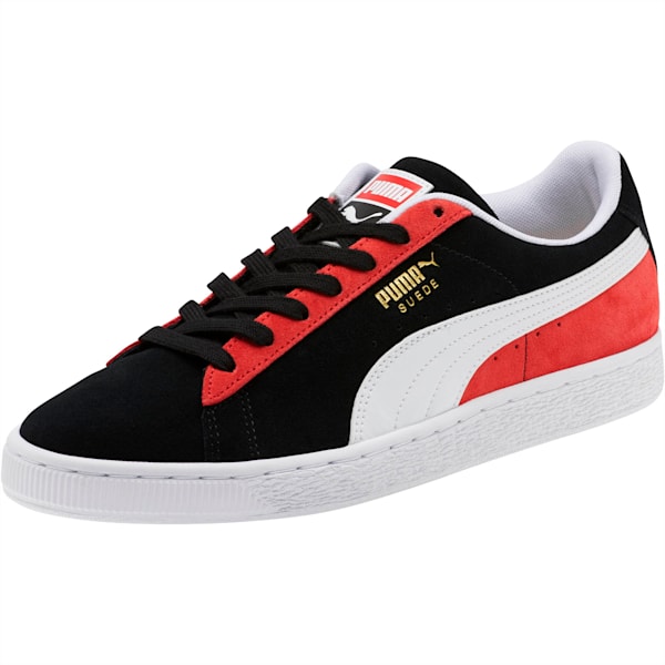 Suede Classic Kokono Sneakers, Puma Black-Puma White-High Risk Red, extralarge