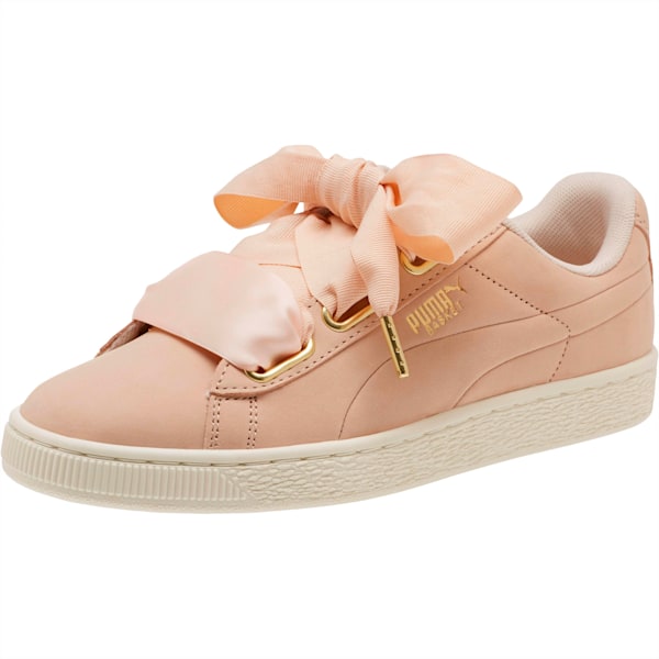 Puma basket discount heart bow