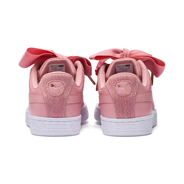 Basket Heart Woven Rose Women’s Sneakers, Bridal Rose-Puma White, extralarge