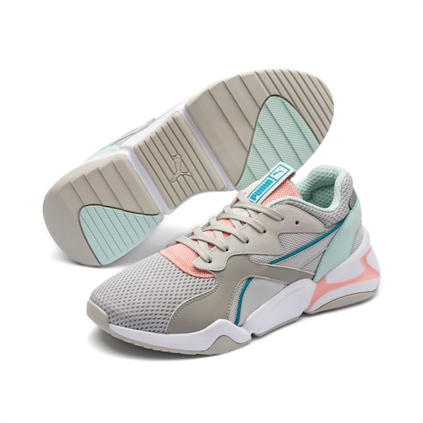 Nova Mesh Women’s Sneakers, Gray Violet-Peach Bud, extralarge