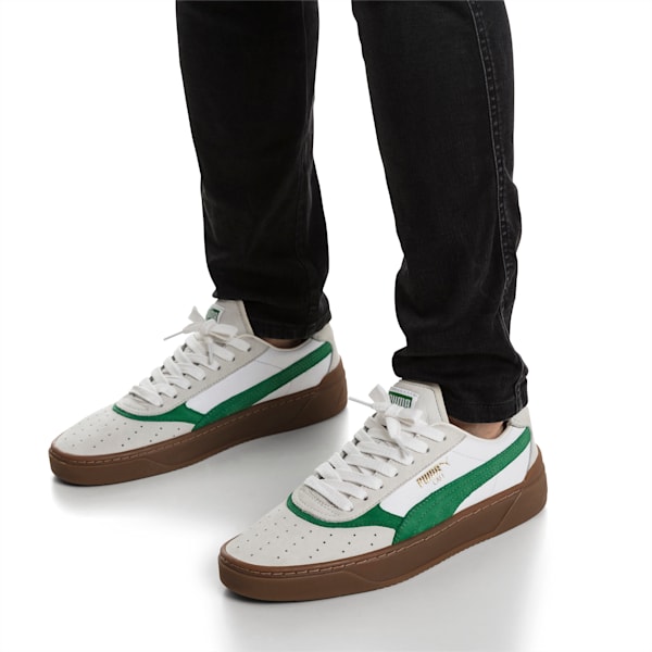 Cali-0 Vintage Sneakers, Puma White-Amazon Green-Gum, extralarge