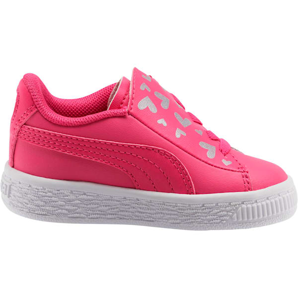 Basket Crush Glitter Hearts AC Toddler Shoes, Fuchsia Purple-Puma White, extralarge