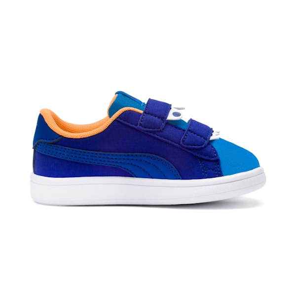 PUMA Smash v2 Monster Toddler Shoes, Surf The Web-Indigo Bunting-Orange Pop-Puma White, extralarge