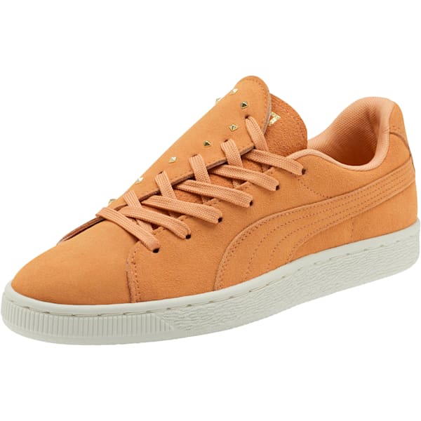 Suede Crush Studs Women’s Sneakers, Toast-Toast, extralarge