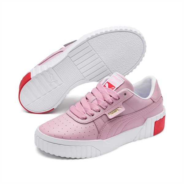 Cali Little Kids' Shoes, Puma White-Hibiscus, extralarge
