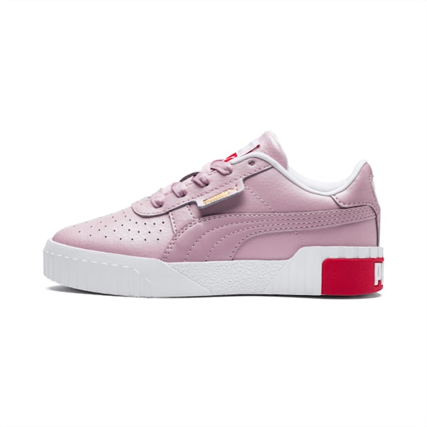 Cali Little Kids' Shoes, Puma White-Hibiscus, extralarge