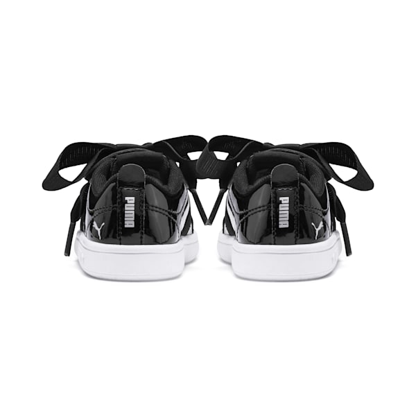 PUMA Smash v2 Patent Buckle AC Toddler Shoes, Puma Black-Puma Silver-Puma White, extralarge