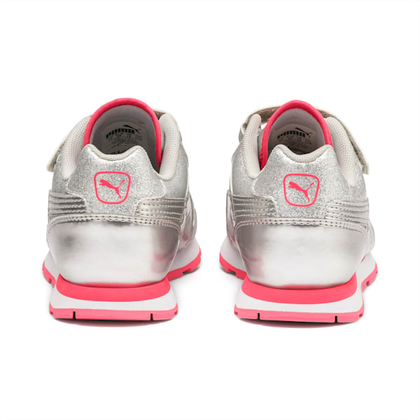 Vista Glitz Little Kids' Shoes, Puma Silver-Calypso Coral-Puma White, extralarge