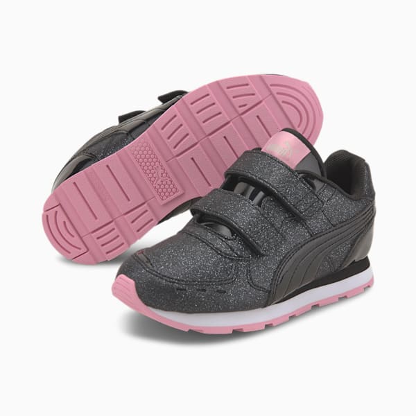 Vista Glitz V Kids' Shoes, Puma Black-Puma Black-Pale Pink, extralarge-IND