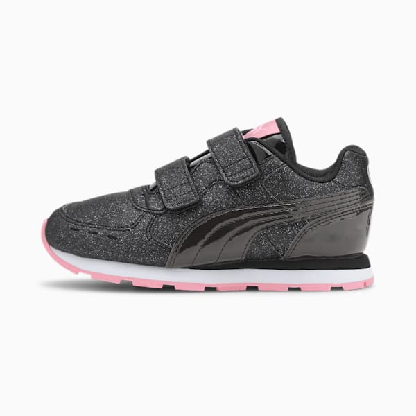 Vista Glitz Little Kids' Shoes, Puma Black-Black-Pale Pink, extralarge