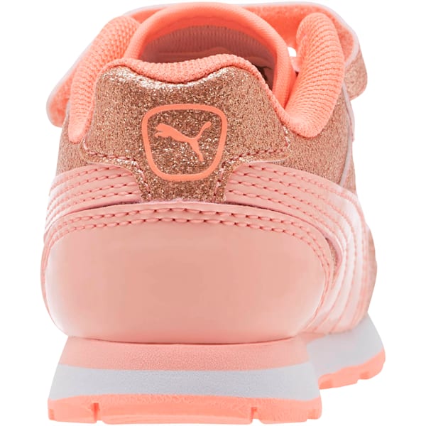 Vista Glitz Toddler Shoes, Peach Bud-Bright Peach-Puma White