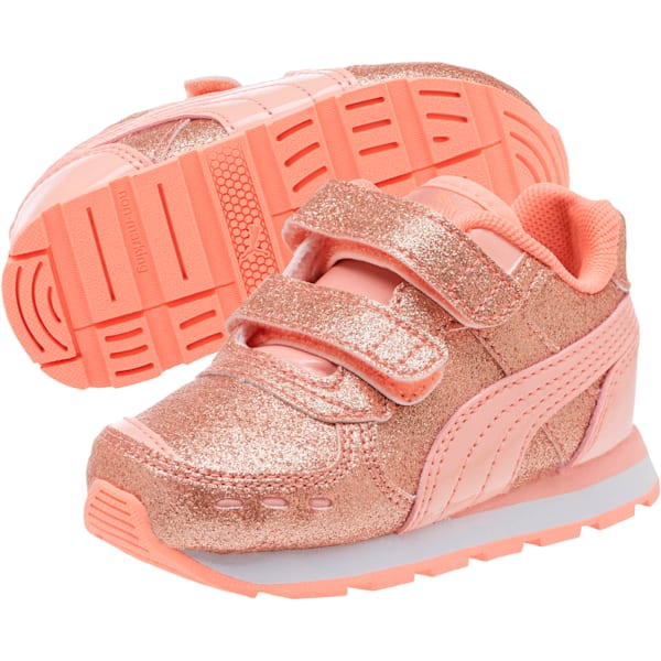 Vista Glitz Toddler Shoes, Peach Bud-Bright Peach-White, extralarge