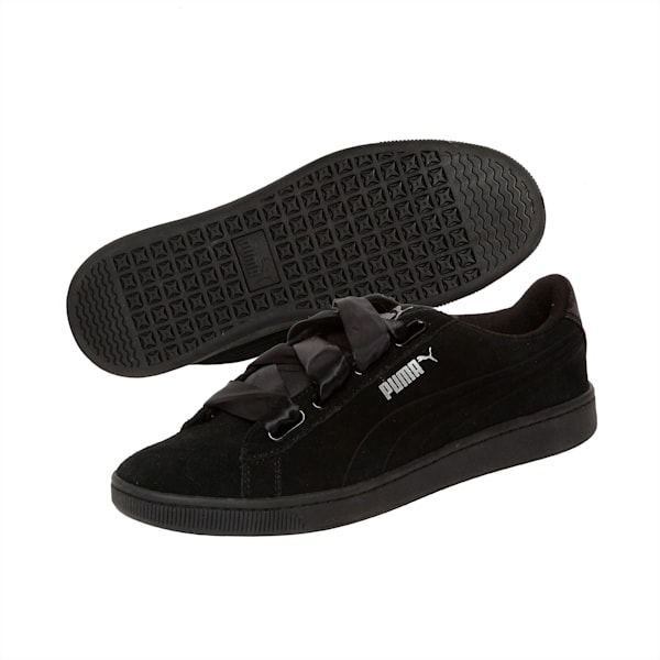 Vikky v2 Ribbon Women's Shoes, Puma Black-Puma Black-Silver, extralarge-IND