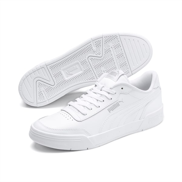 Caracal Unisex Sneakers, Puma White-Puma Silver, extralarge-IND