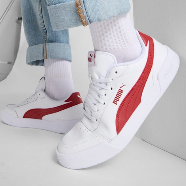 Tenis para hombre Caracal, Puma White-Red Dahlia, extralarge