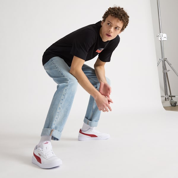 Tenis para hombre Caracal, Puma White-Red Dahlia, extralarge