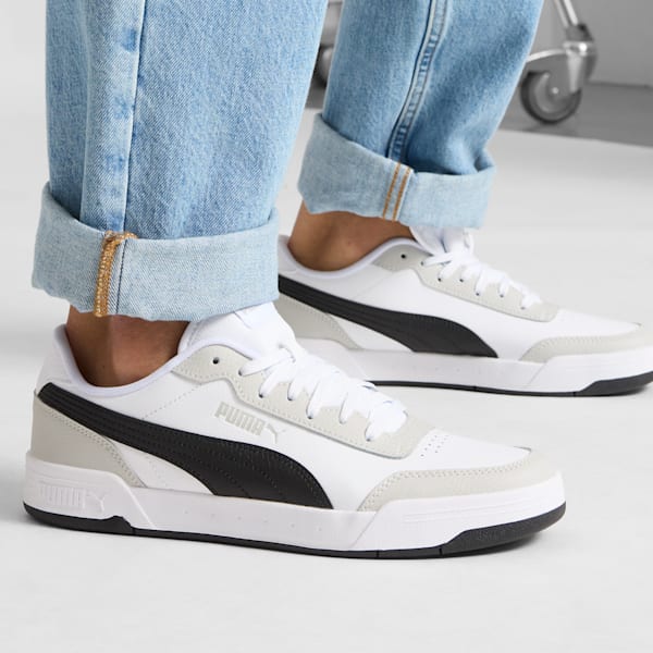 Tenis para hombre Caracal, Puma White-Puma Black-Gray Violet, extralarge