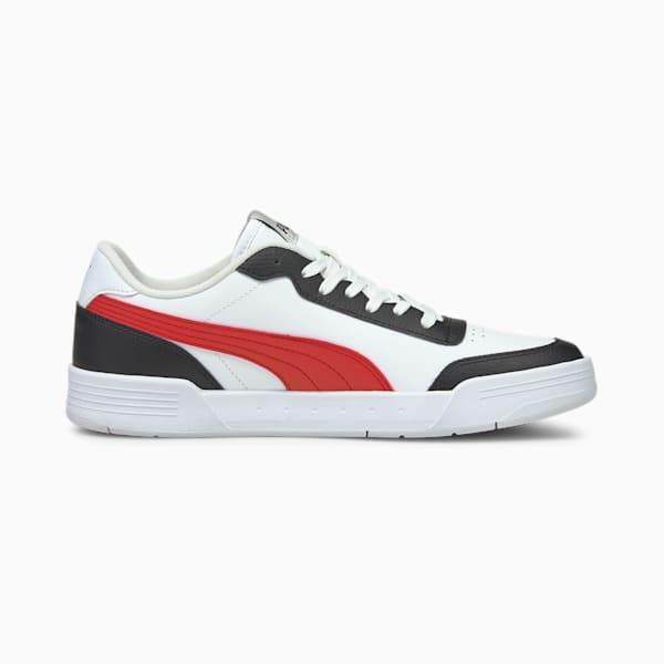 Caracal Unisex Sneakers, Puma White-Poppy Red-Puma Black, extralarge-IDN