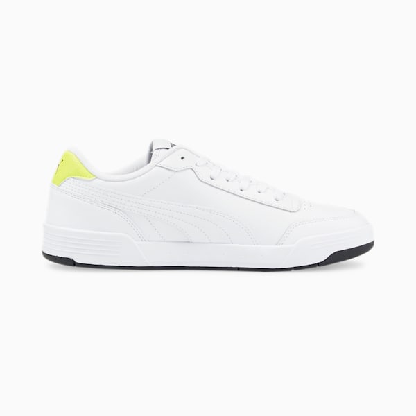 Caracal Men's Sneakers, Puma White-Puma White-Limepunch, extralarge
