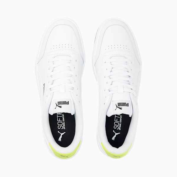 Caracal Men's Sneakers, Puma White-Puma White-Limepunch, extralarge