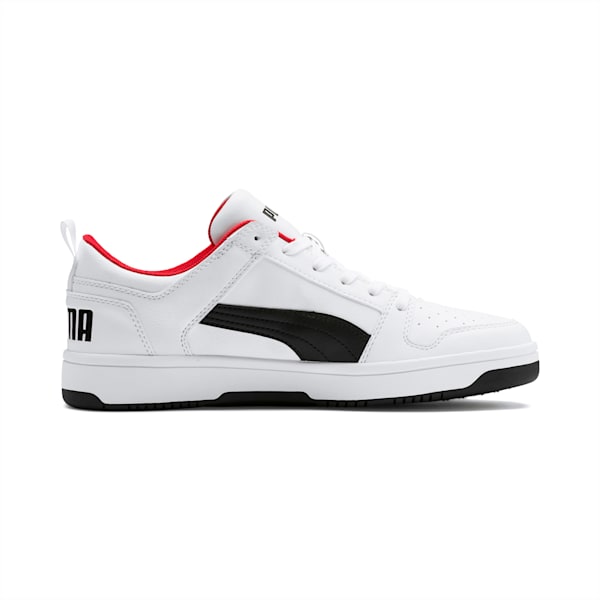 PUMA Rebound LayUp Lo Sneakers, Puma White-Puma Black-High Risk Red, extralarge